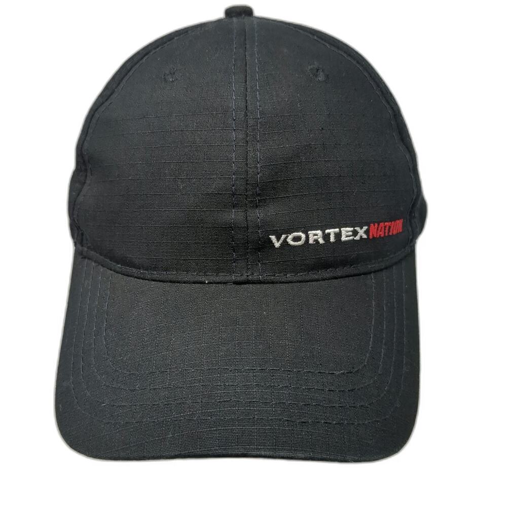 Vortex Nation Baseball Cap Black One Size Embroidered Logo Strapback Hat